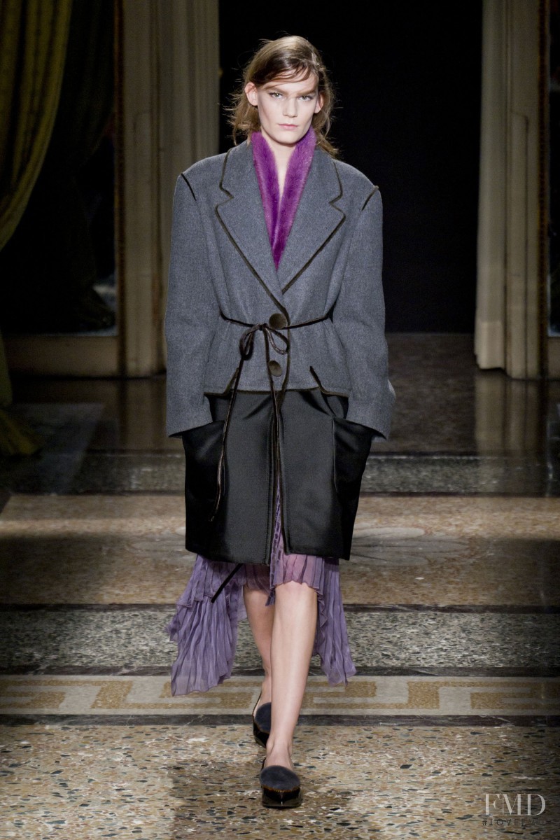 Lena Hardt featured in  the Aquilano.Rimondi fashion show for Autumn/Winter 2014