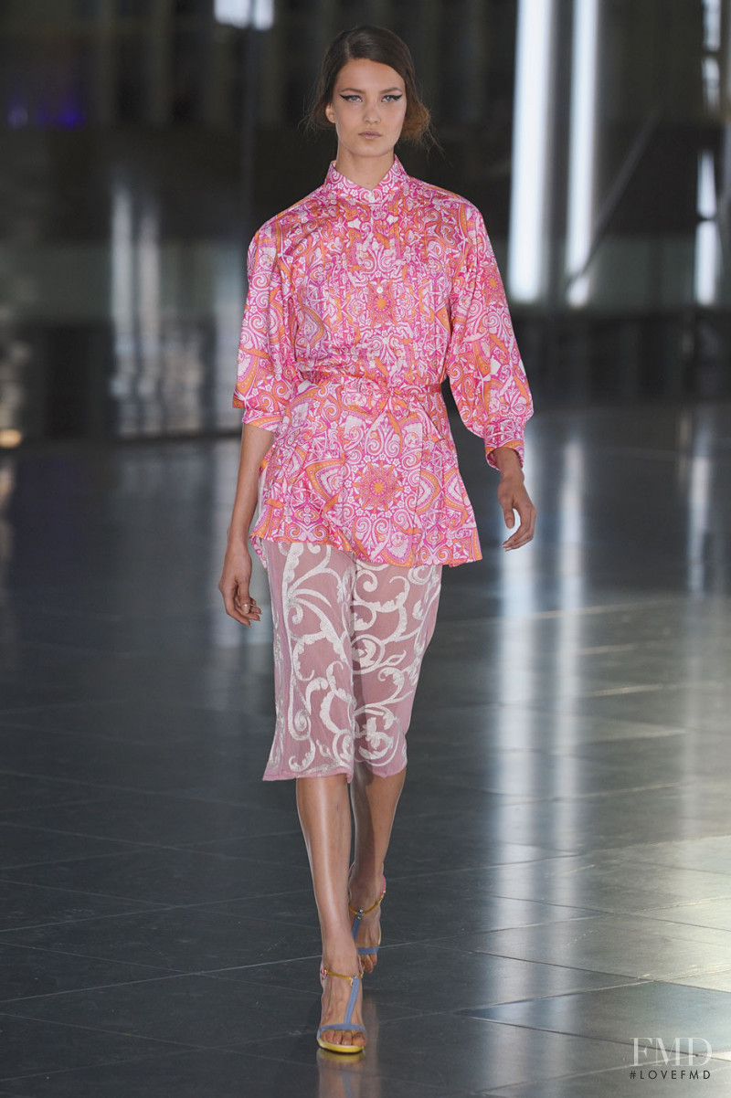 Nadine Ponce featured in  the Jonathan Saunders fashion show for Spring/Summer 2012
