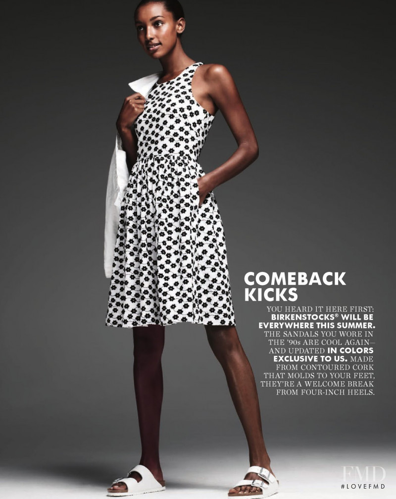 Jasmine Tookes featured in  the J.Crew Balck & White lookbook for Summer 2014