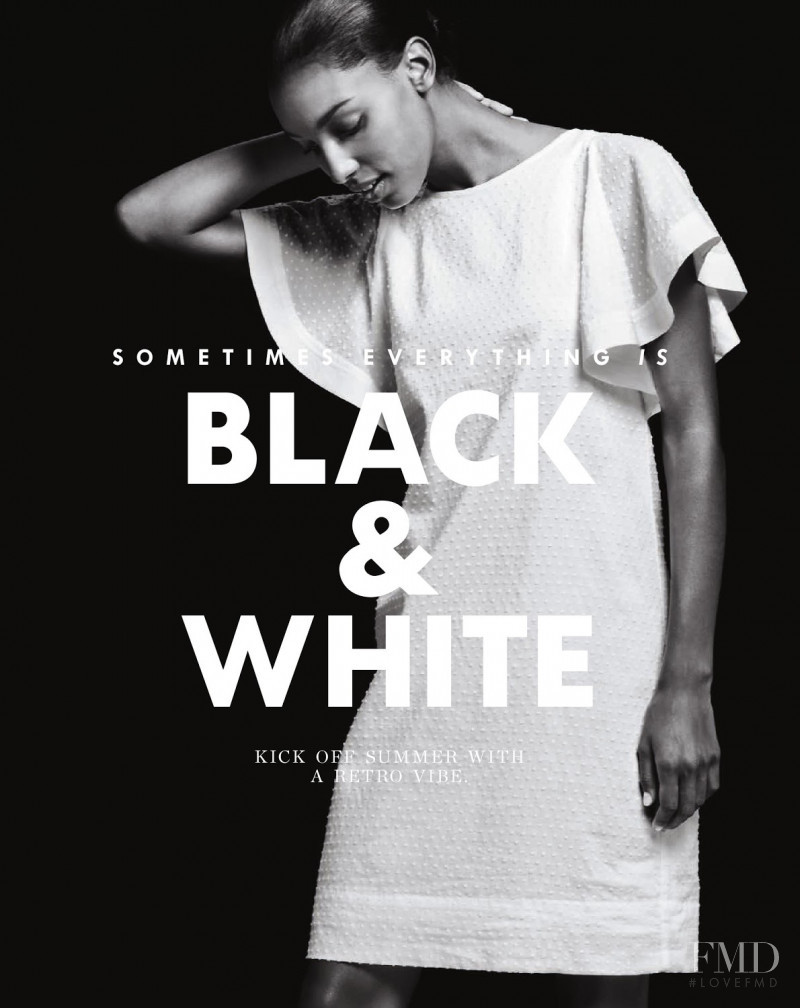 Jasmine Tookes featured in  the J.Crew Balck & White lookbook for Summer 2014