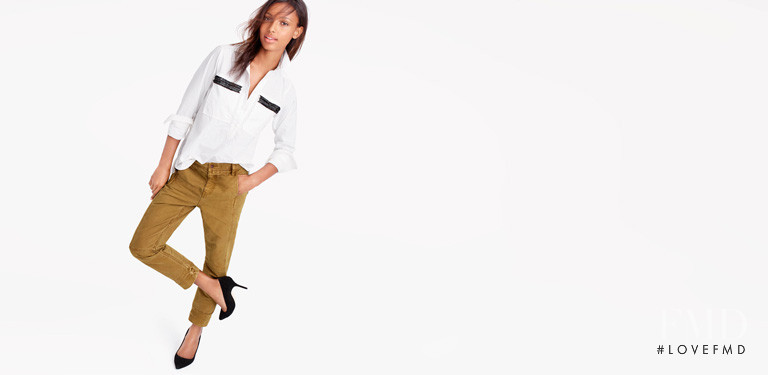 Jasmine Tookes featured in  the J.Crew lookbook for Winter 2014