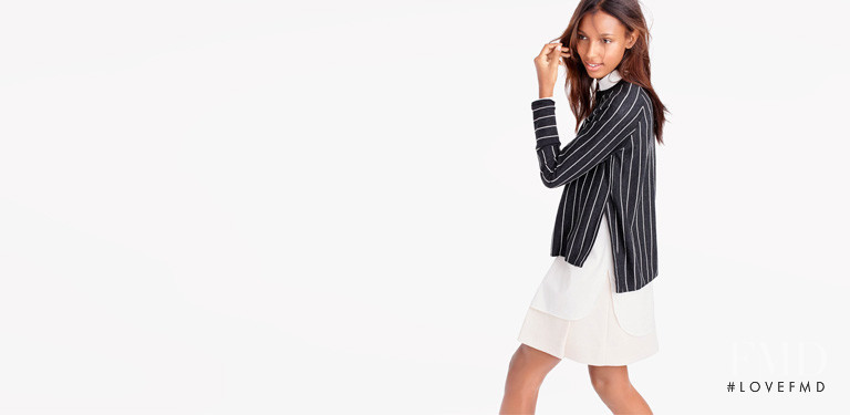 Jasmine Tookes featured in  the J.Crew lookbook for Winter 2014