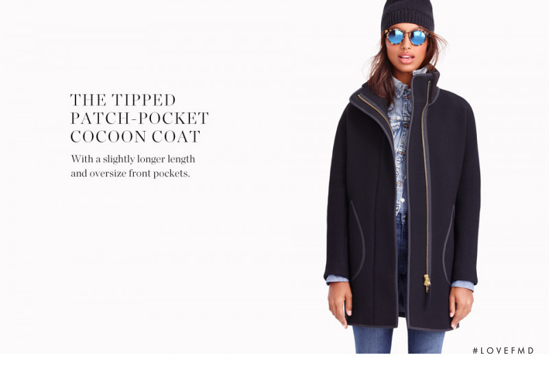 Jasmine Tookes featured in  the J.Crew lookbook for Winter 2014