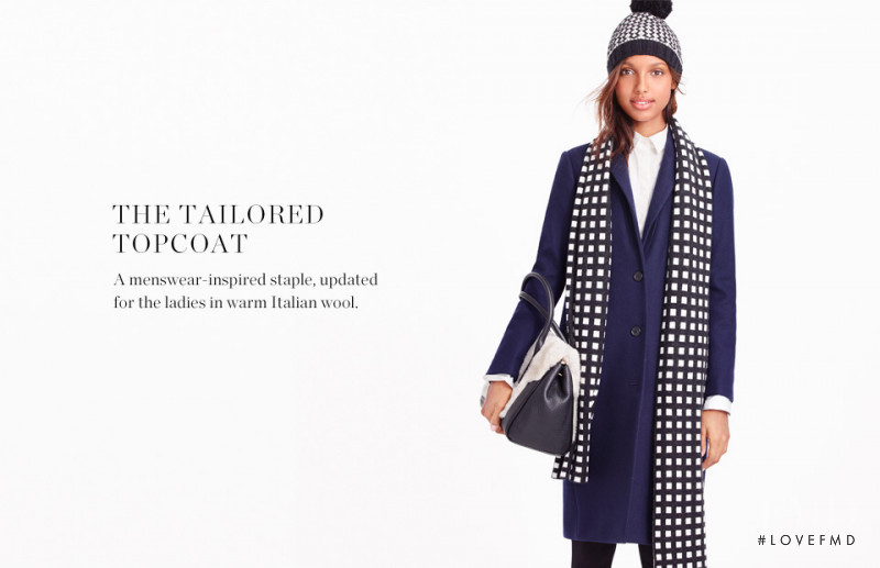 Jasmine Tookes featured in  the J.Crew lookbook for Winter 2014