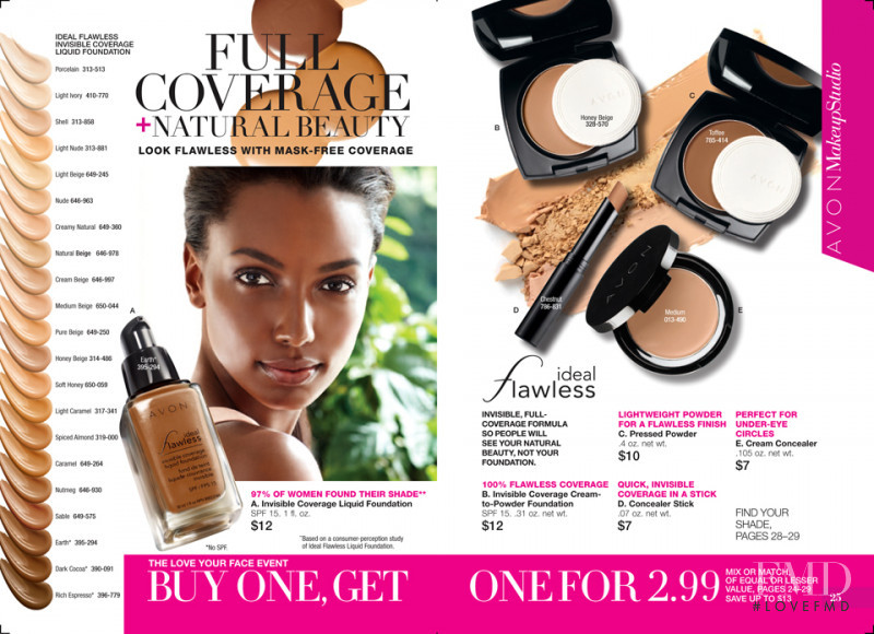 Jasmine Tookes featured in  the AVON catalogue for Summer 2015