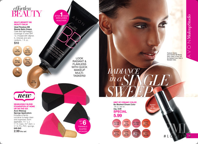 Jasmine Tookes featured in  the AVON catalogue for Summer 2015