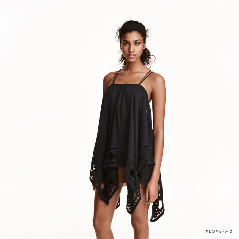 Imaan Hammam featured in  the H&M catalogue for Summer 2015