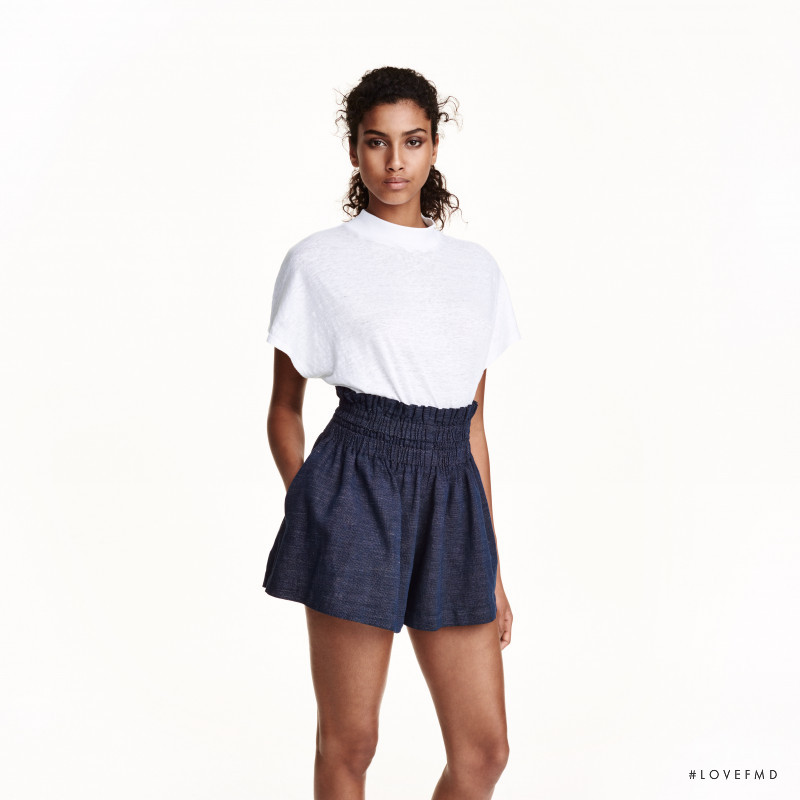 Imaan Hammam featured in  the H&M catalogue for Summer 2015