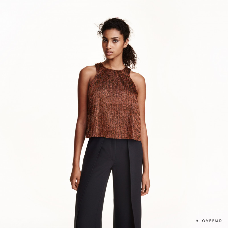 Imaan Hammam featured in  the H&M catalogue for Summer 2015