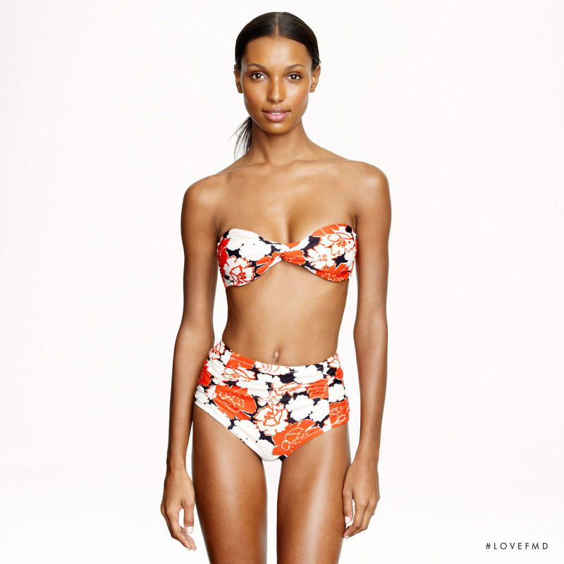 Jasmine Tookes featured in  the J.Crew Swimwear catalogue for Fall 2014