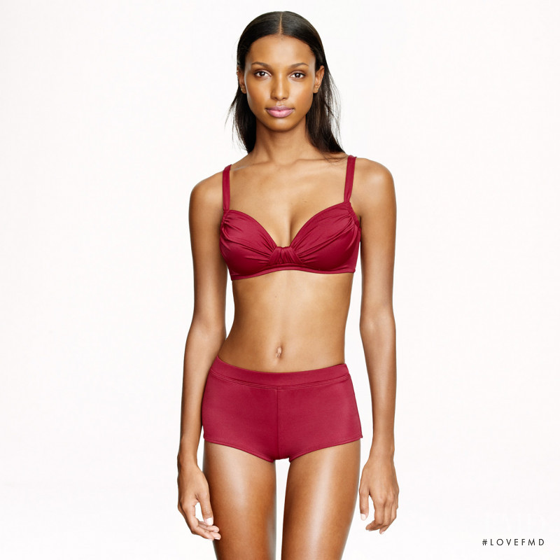 Jasmine Tookes featured in  the J.Crew Swimwear catalogue for Fall 2014