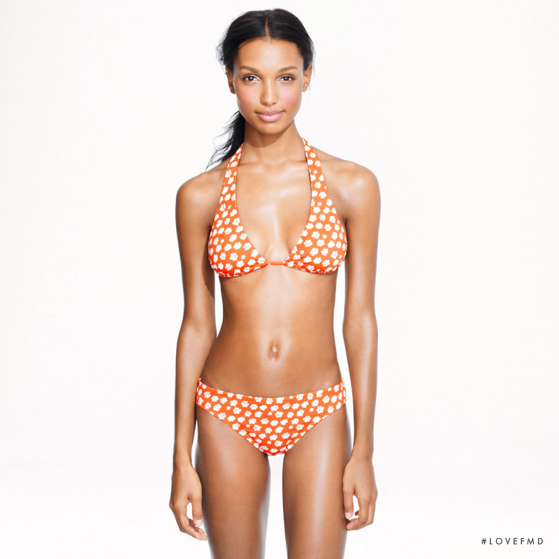 Jasmine Tookes featured in  the J.Crew Swimwear catalogue for Fall 2014