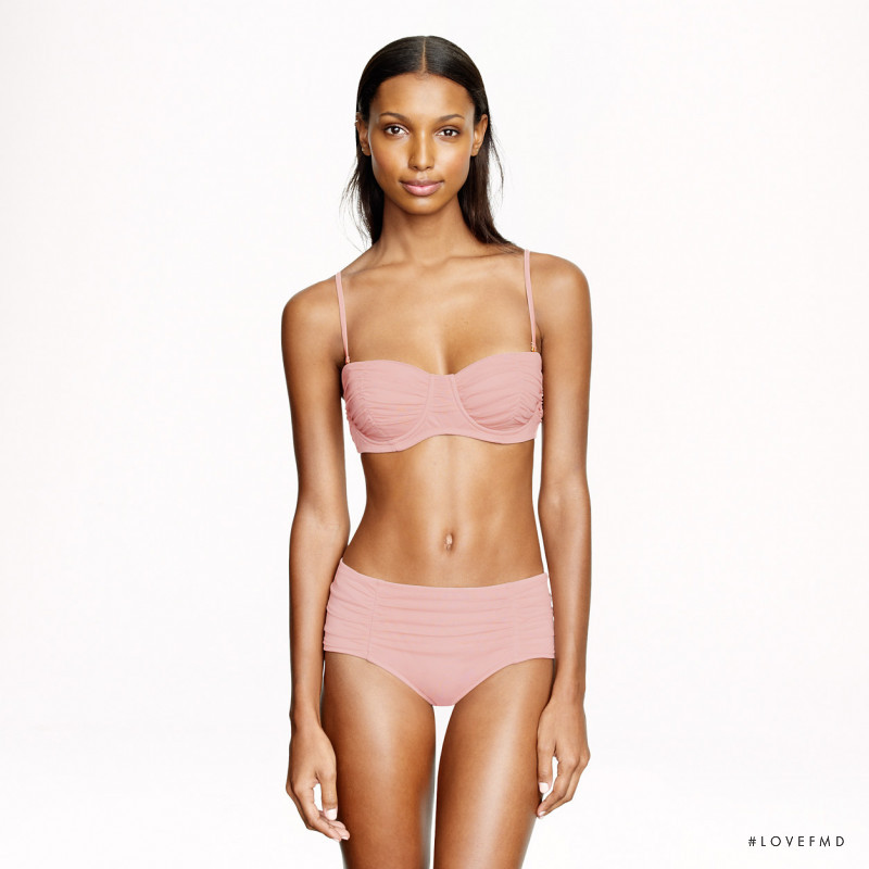 Jasmine Tookes featured in  the J.Crew Swimwear catalogue for Fall 2014