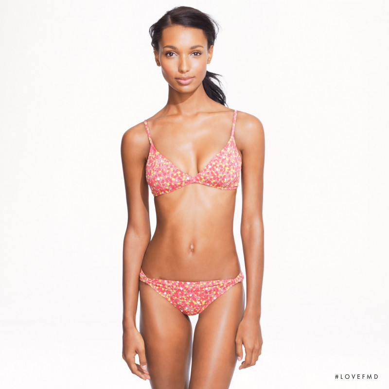 Jasmine Tookes featured in  the J.Crew Swimwear catalogue for Fall 2014