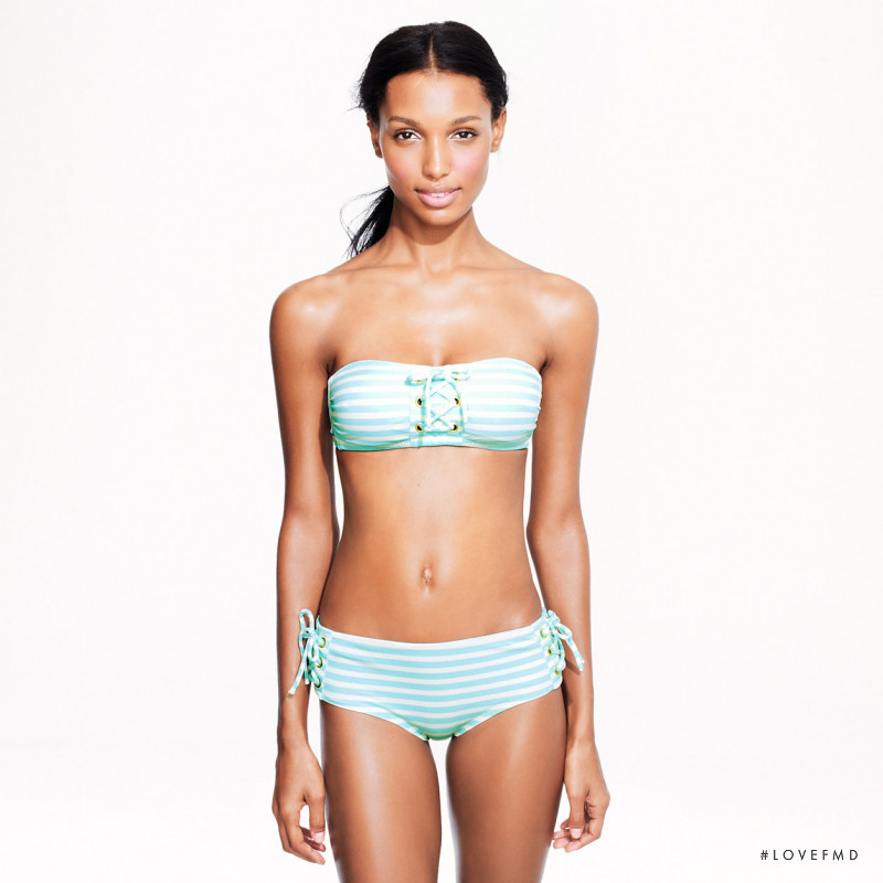 Jasmine Tookes featured in  the J.Crew Swimwear catalogue for Fall 2014