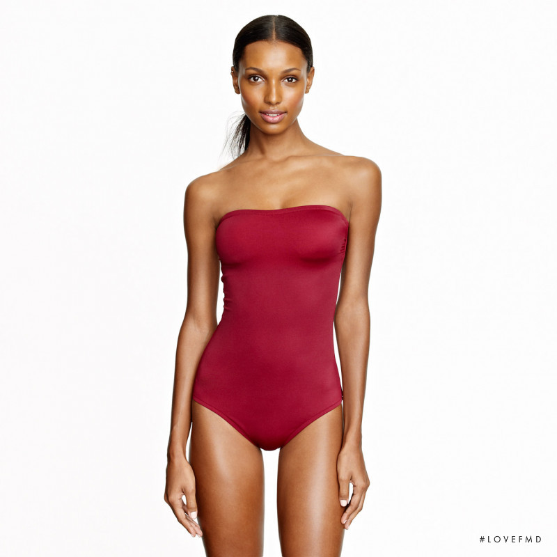 Jasmine Tookes featured in  the J.Crew Swimwear catalogue for Fall 2014