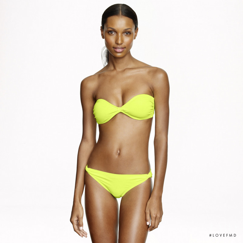 Jasmine Tookes featured in  the J.Crew Swimwear catalogue for Fall 2014