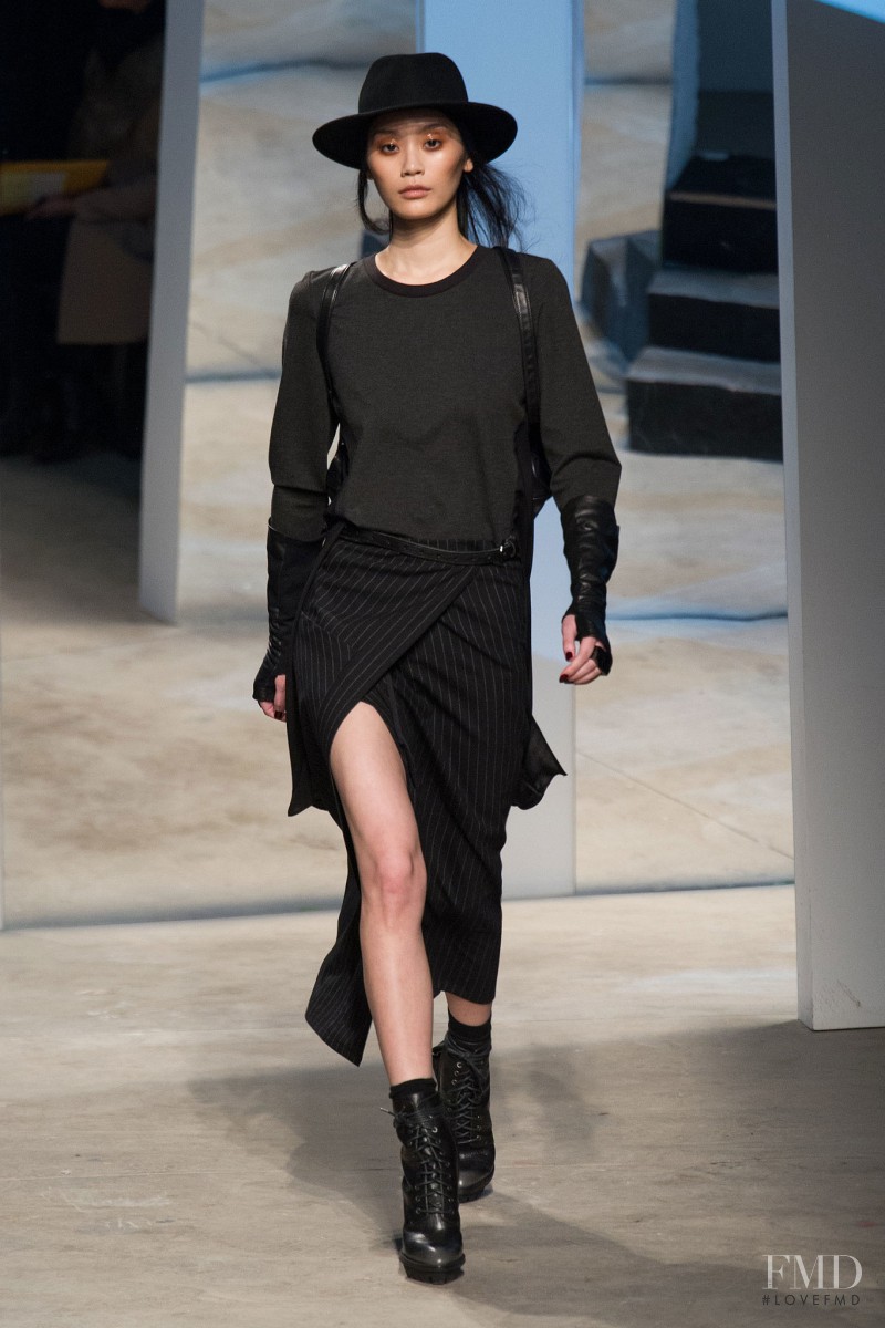 Ming Xi featured in  the Kenneth Cole fashion show for Autumn/Winter 2014