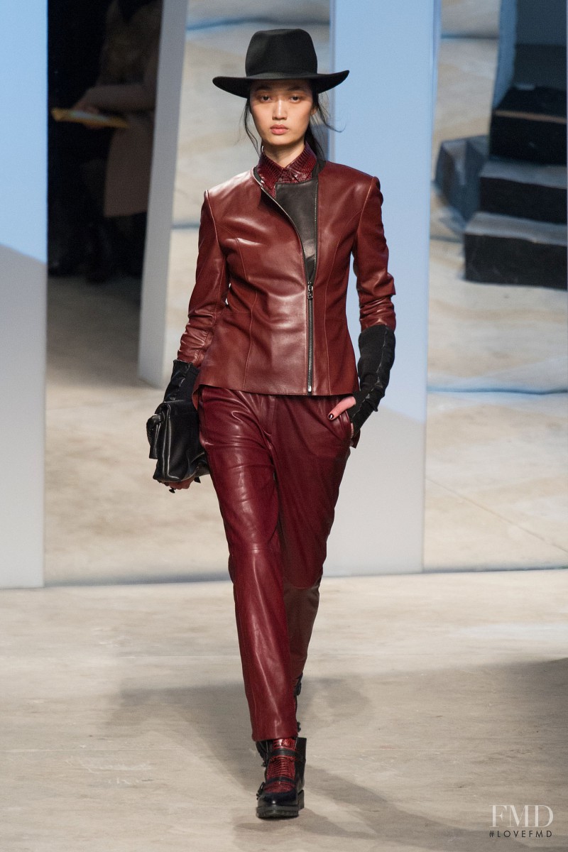 Qi Wen featured in  the Kenneth Cole fashion show for Autumn/Winter 2014