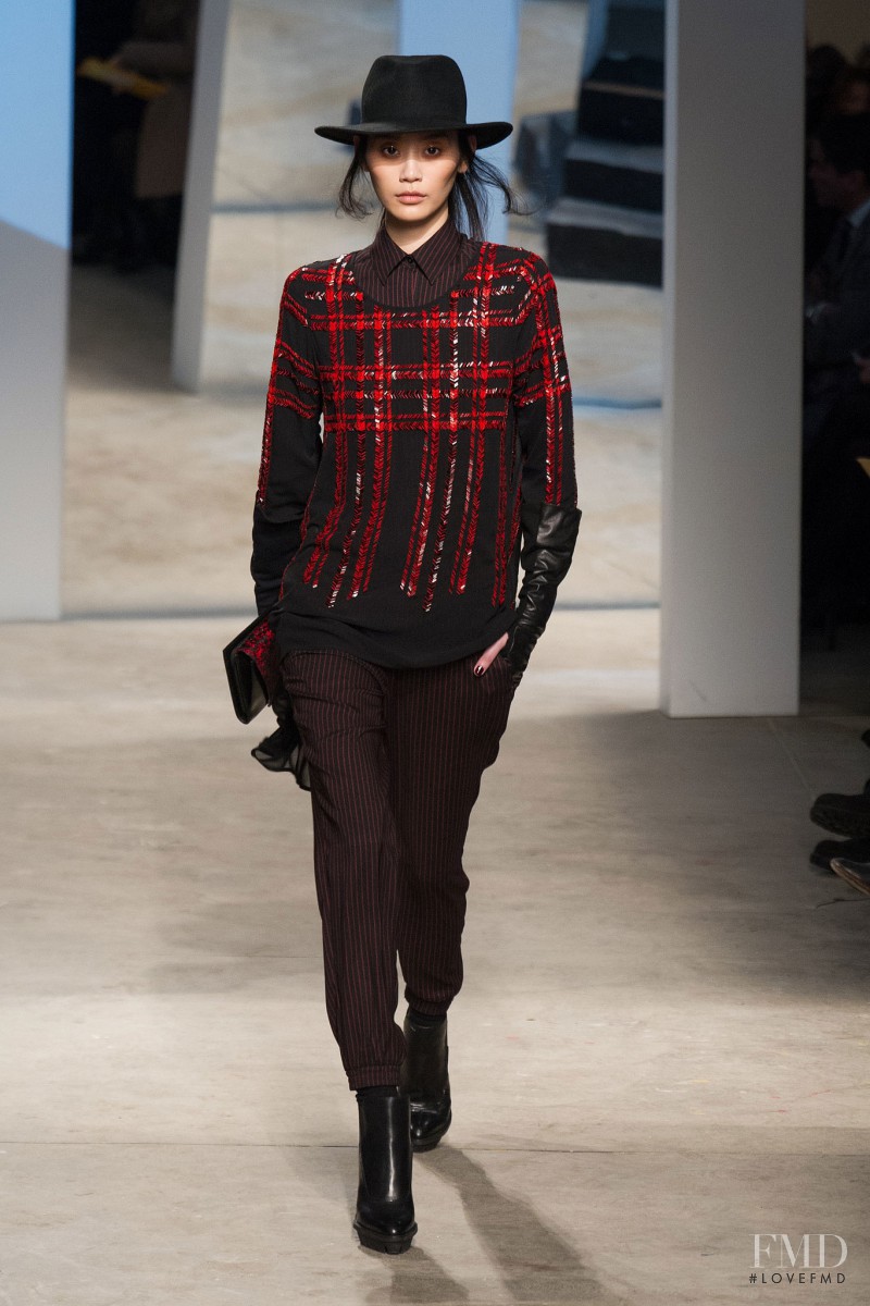 Ming Xi featured in  the Kenneth Cole fashion show for Autumn/Winter 2014
