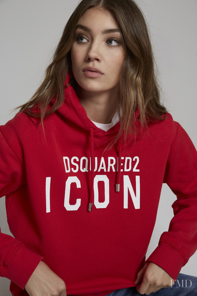 Lorena Rae featured in  the DSquared2 catalogue for Spring/Summer 2020