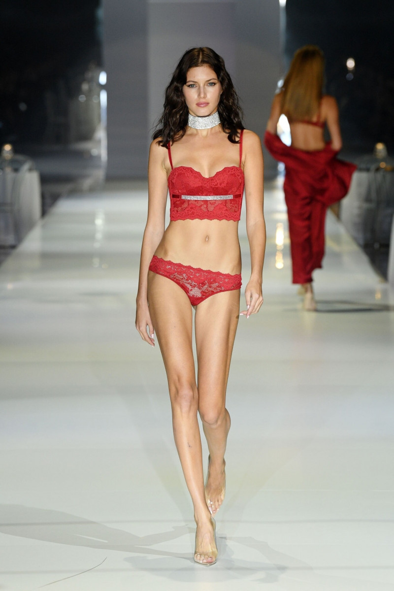 Valery Kaufman featured in  the Intimissimi fashion show for Spring/Summer 2020