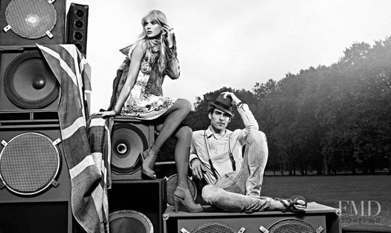 Anne Vyalitsyna featured in  the Pepe Jeans London advertisement for Spring/Summer 2011