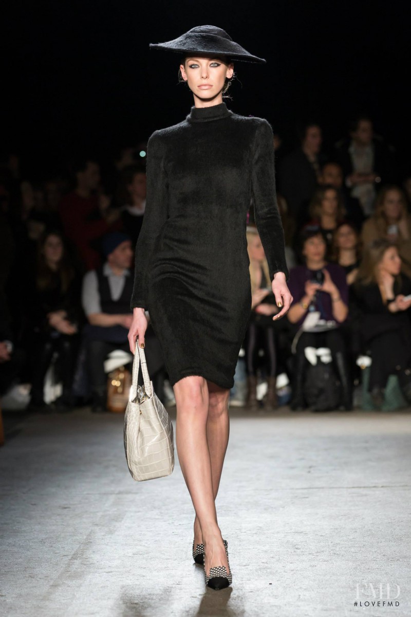 Iryna Lysogor featured in  the Christian Siriano fashion show for Autumn/Winter 2014