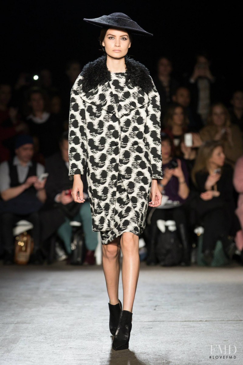 Monika McCarrick featured in  the Christian Siriano fashion show for Autumn/Winter 2014