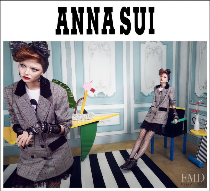 Sara Grace Wallerstedt featured in  the Anna Sui advertisement for Spring/Summer 2020
