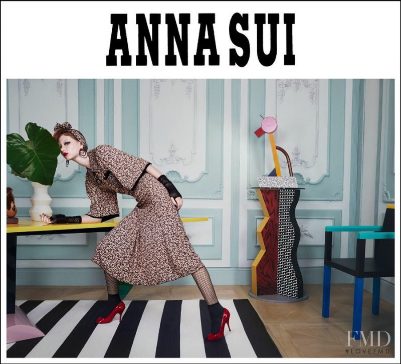 Sara Grace Wallerstedt featured in  the Anna Sui advertisement for Spring/Summer 2020