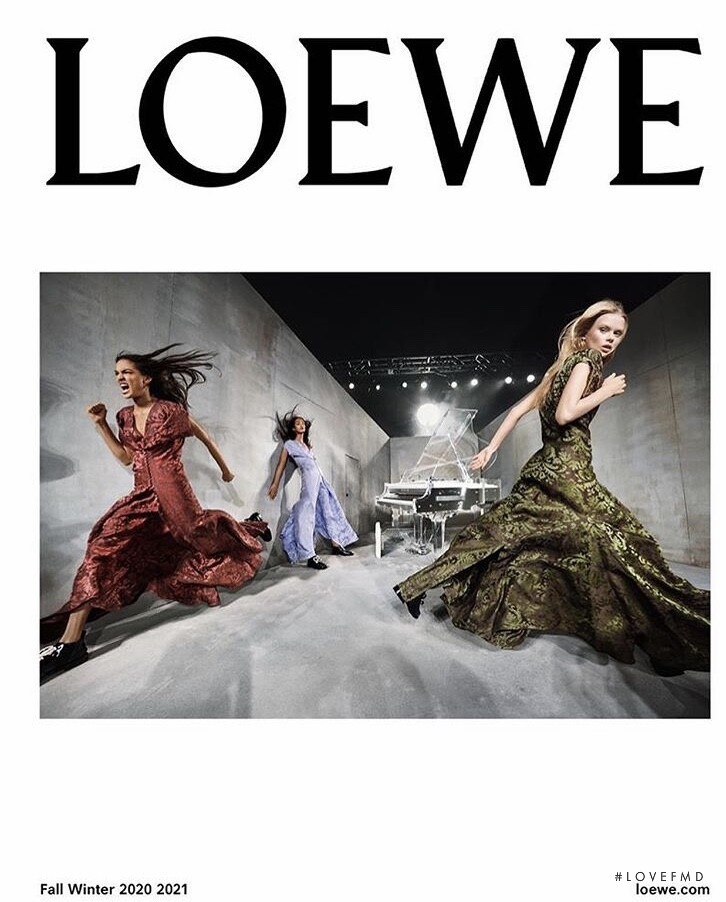 Evie Harris featured in  the Loewe advertisement for Autumn/Winter 2020