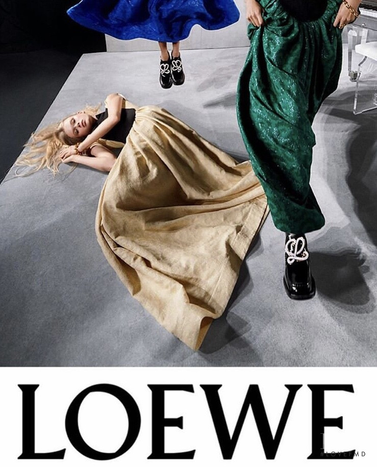 Evie Harris featured in  the Loewe advertisement for Autumn/Winter 2020