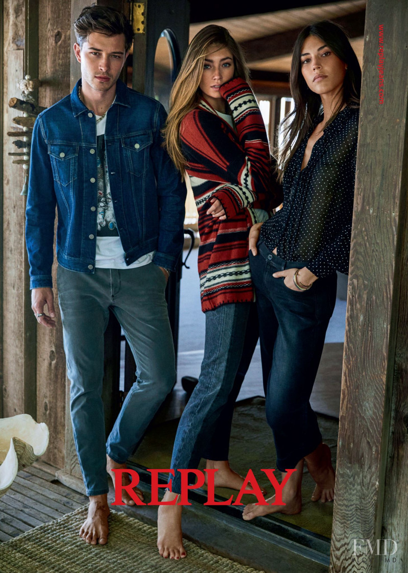 Lorena Rae featured in  the Replay advertisement for Autumn/Winter 2018