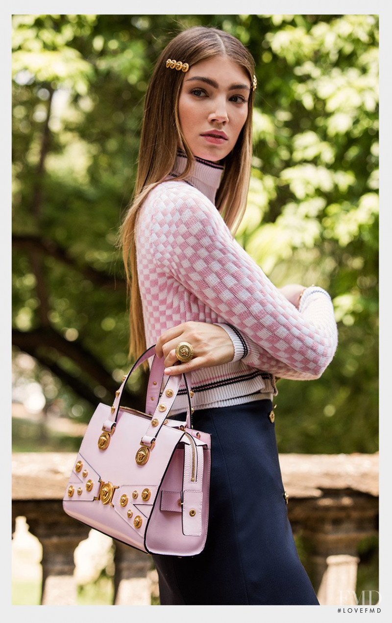 Lorena Rae featured in  the Versace advertisement for Pre-Fall 2018