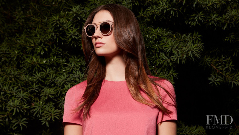 Lorena Rae featured in  the Hugo Boss Eyewear advertisement for Spring/Summer 2017