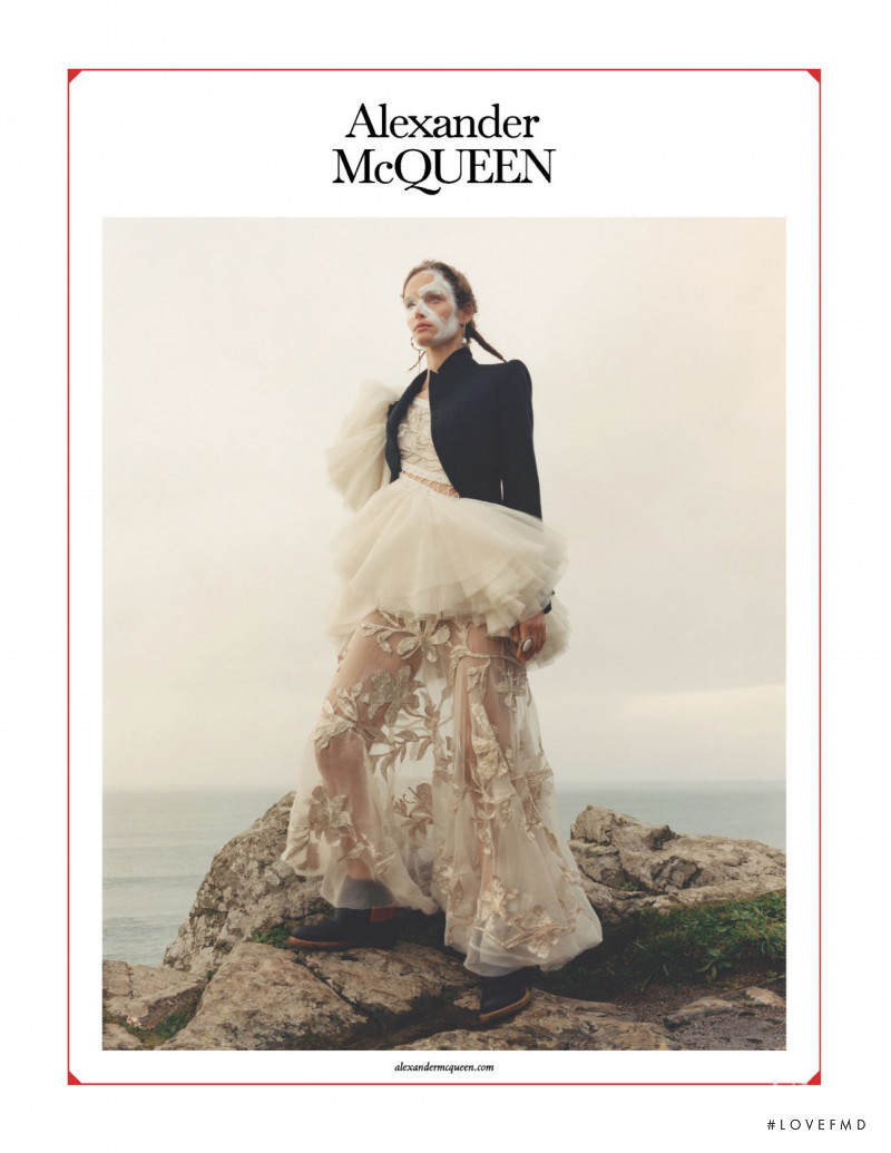Vivien Solari featured in  the Alexander McQueen advertisement for Spring/Summer 2020