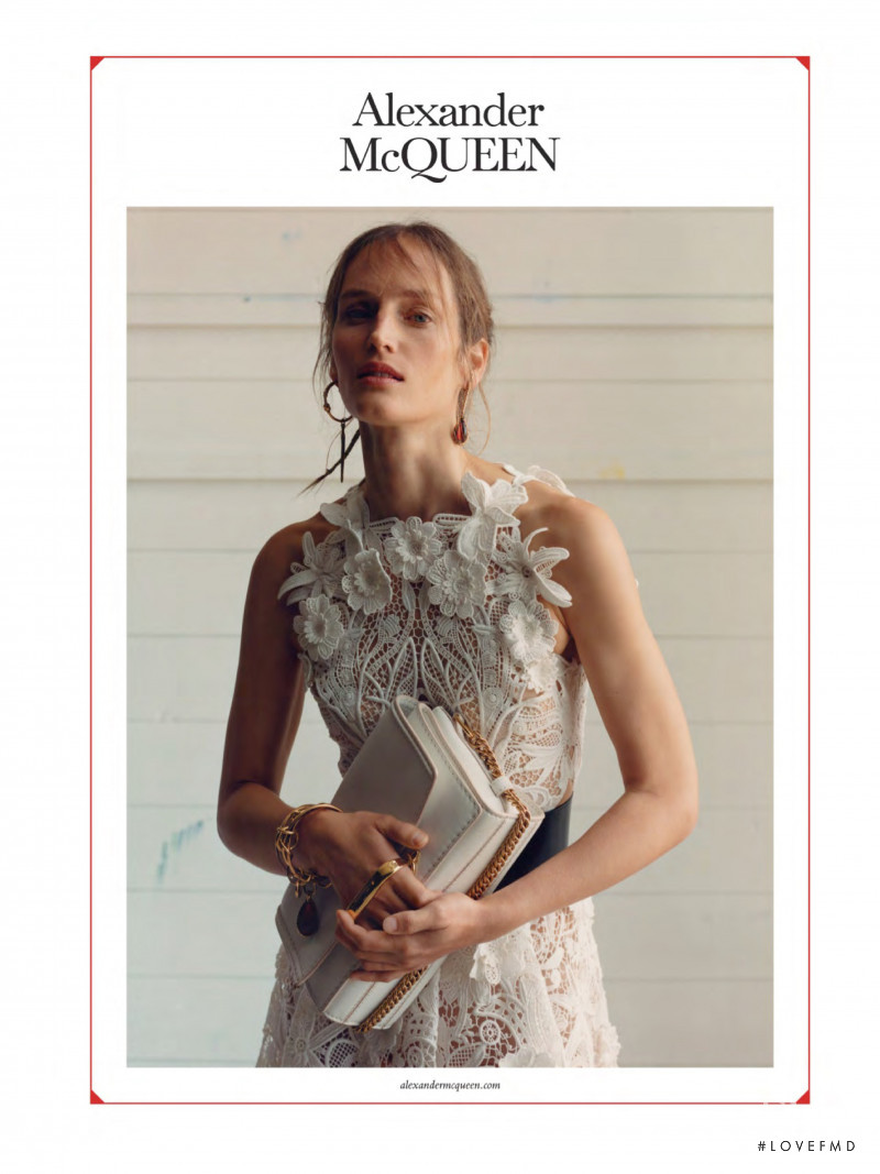 Vivien Solari featured in  the Alexander McQueen advertisement for Spring/Summer 2020