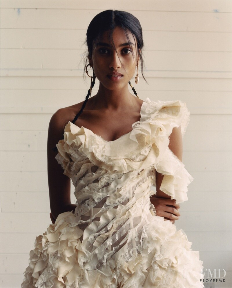 Imaan Hammam featured in  the Alexander McQueen advertisement for Spring/Summer 2020