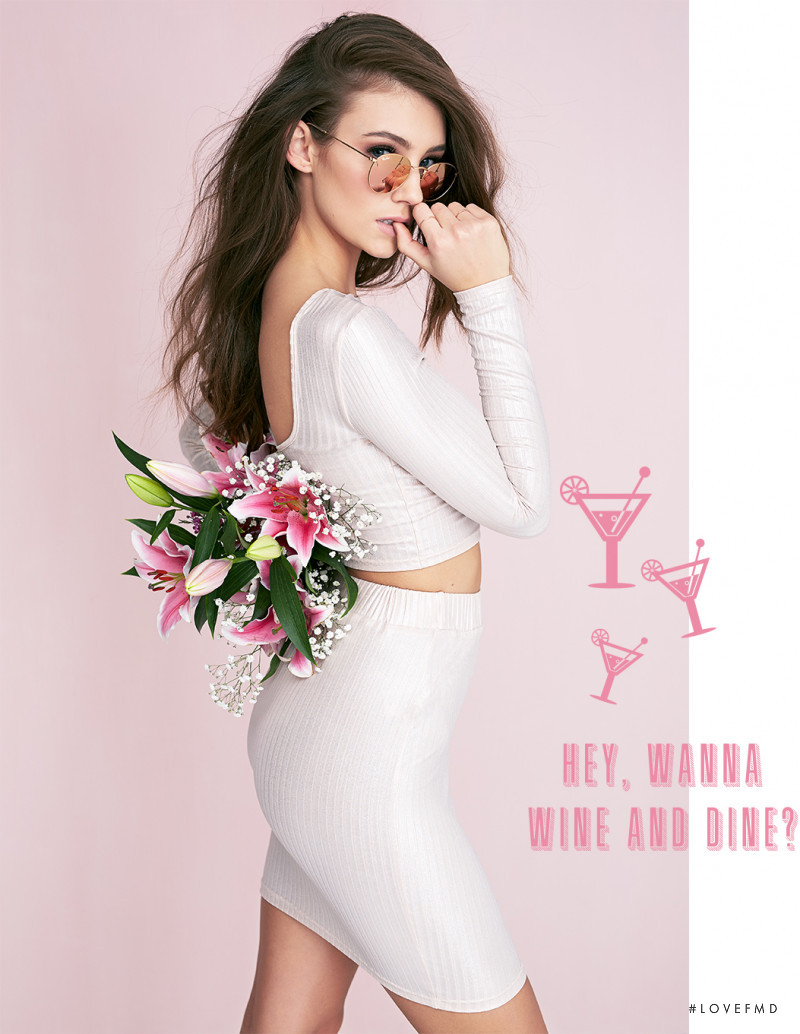 Lorena Rae featured in  the nelly.com Valentine\'s Day Campaign advertisement for Spring 2016