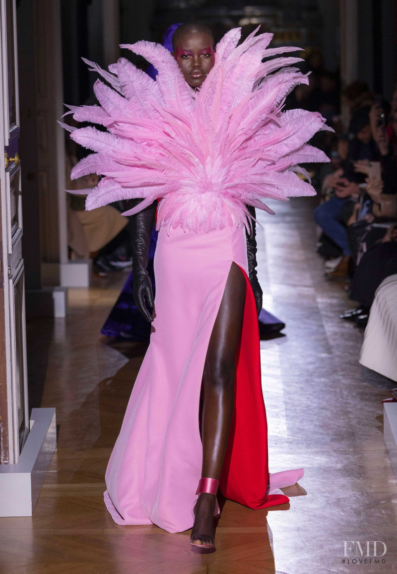 Adut Akech Bior featured in  the Valentino Couture fashion show for Spring/Summer 2020