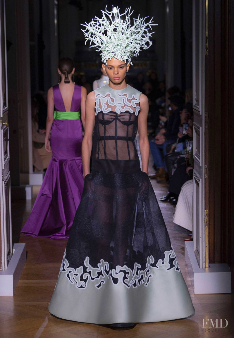Hiandra Martinez featured in  the Valentino Couture fashion show for Spring/Summer 2020