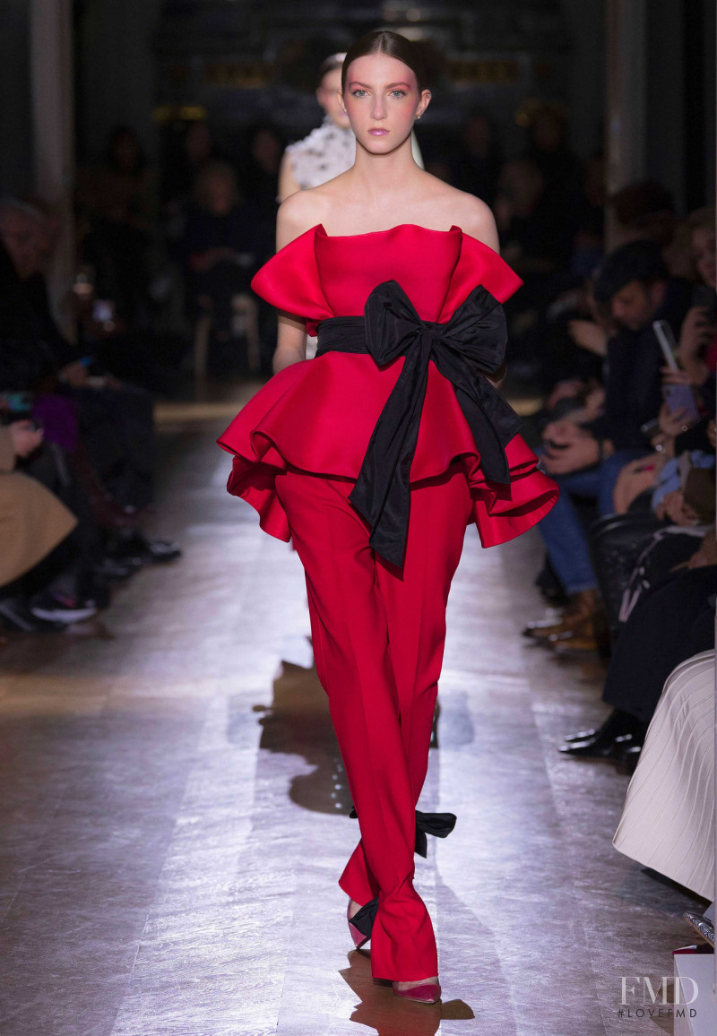 Evelyn Nagy featured in  the Valentino Couture fashion show for Spring/Summer 2020