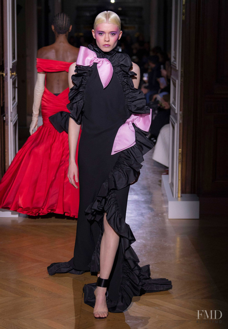 Maike Inga featured in  the Valentino Couture fashion show for Spring/Summer 2020