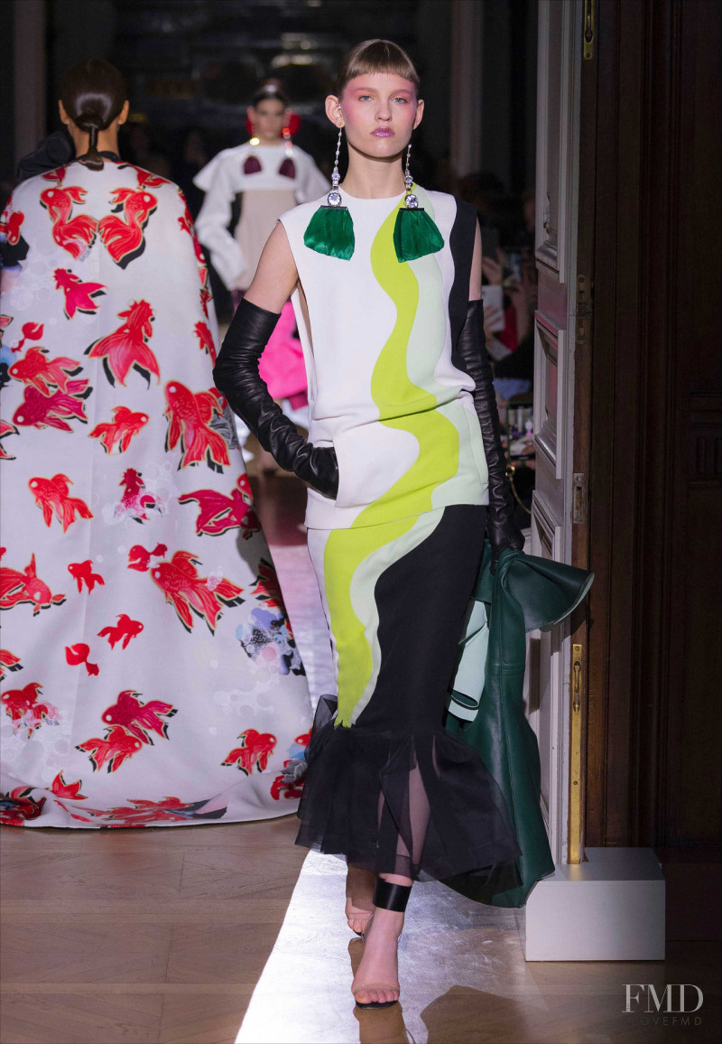 Sade Van Der Hoeven featured in  the Valentino Couture fashion show for Spring/Summer 2020
