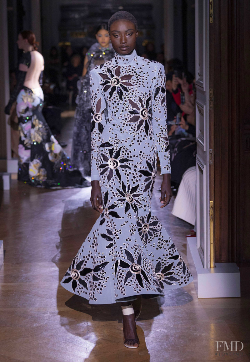 Nyagua Ruea featured in  the Valentino Couture fashion show for Spring/Summer 2020