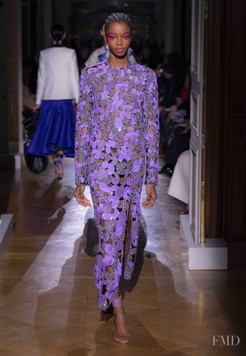 Kyla Ramsey featured in  the Valentino Couture fashion show for Spring/Summer 2020