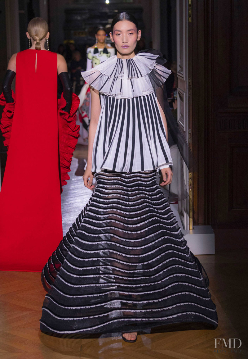 Lina Zhang featured in  the Valentino Couture fashion show for Spring/Summer 2020