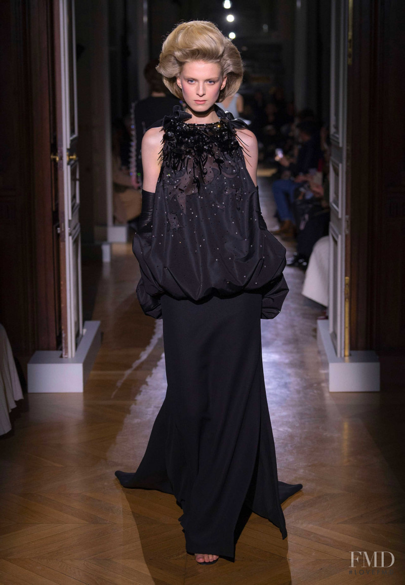 Emily Driver featured in  the Valentino Couture fashion show for Spring/Summer 2020