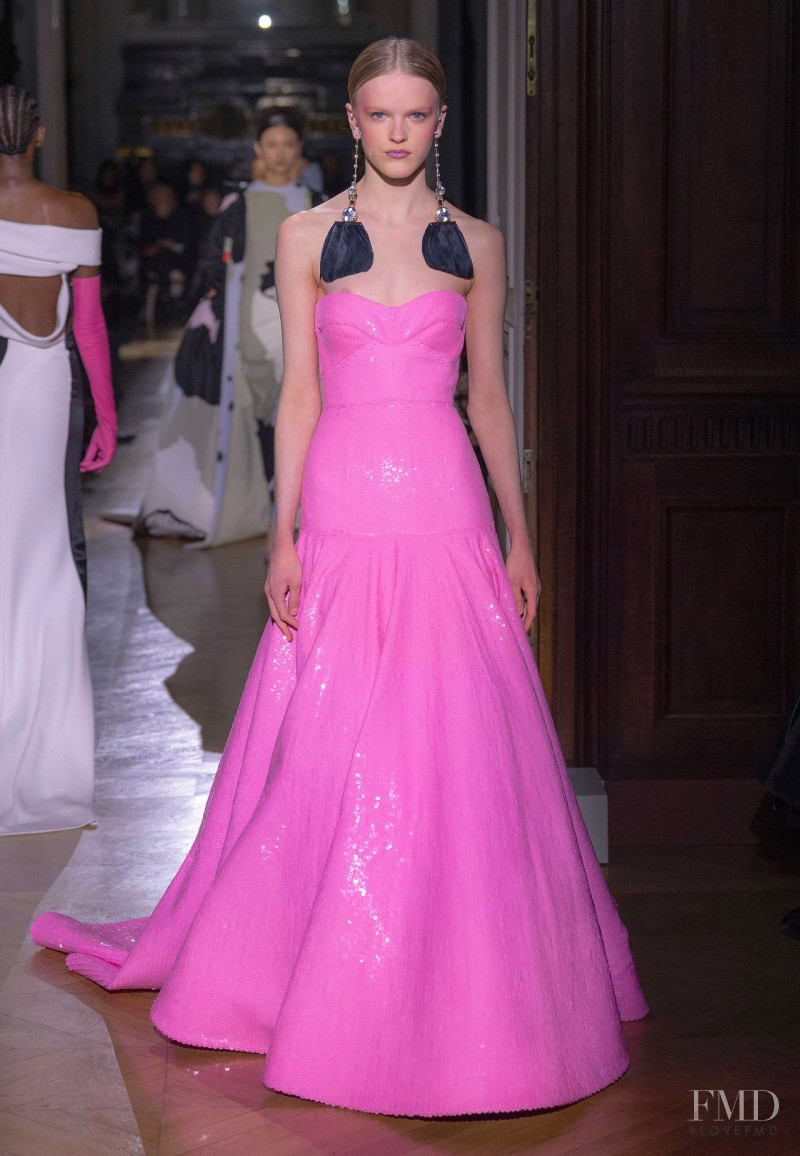 Hannah Motler featured in  the Valentino Couture fashion show for Spring/Summer 2020